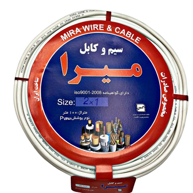 کابل برق میرا (Mira) مدل افشان 2 در 1 کد White