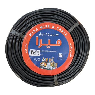 کابل برق میرا (Mira) مدل افشان 2 در 2/5 کد Black
