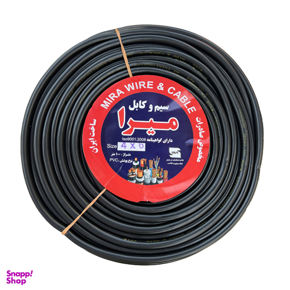 کابل برق میرا (Mira) مدل افشان 4 در 6 کد Black