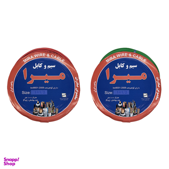 سیم برق میرا (Mira) مدل افشان 1 در 1/5 کد G-R بسته 2 عددی
