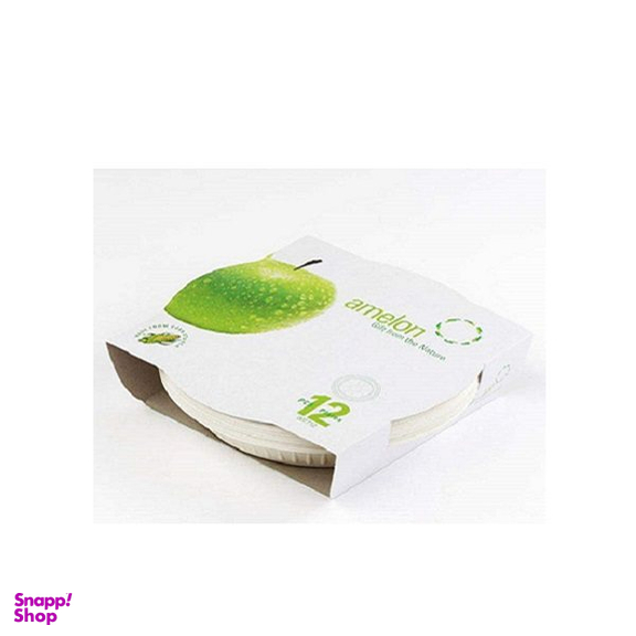 بشقاب یکبار مصرف آملون (Amelon) مدل BSH12 بسته 12 عددی