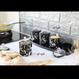 ست جای ادویه 4 پارچه رز من (Rose Man) کد 10