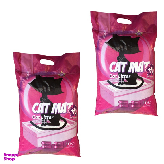 خاک عطری گربه کت مت (Cat Mat) مدل لوندر وزن 10 کیلوگرم بسته 2 عددی