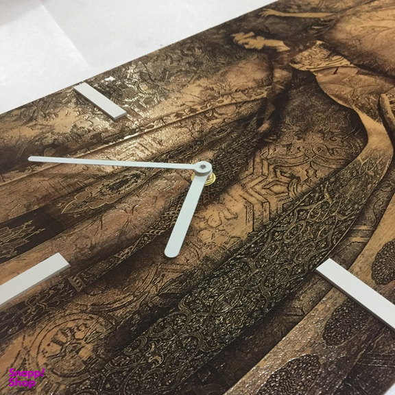 ساعت دیواری چوبی چارگوش (Chargosh) سری چ هوم مدل rc04