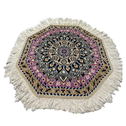 فرش دستباف نایین (قالیچه) مدل ناز سایز 50×50 سانتی متر