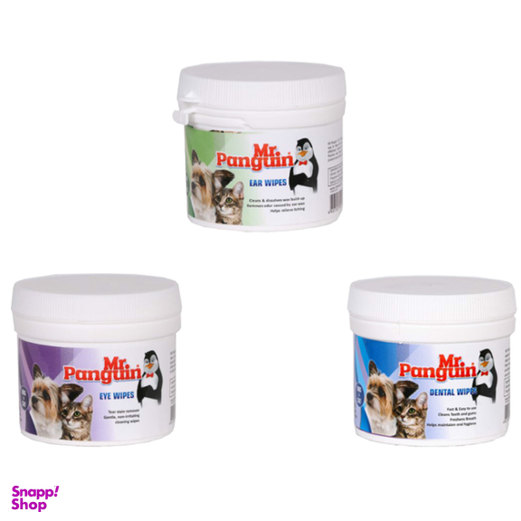 دستمال مرطوب حیوانات خانگی مستر پنگوئن مدل Mix بسته 3 عددی
