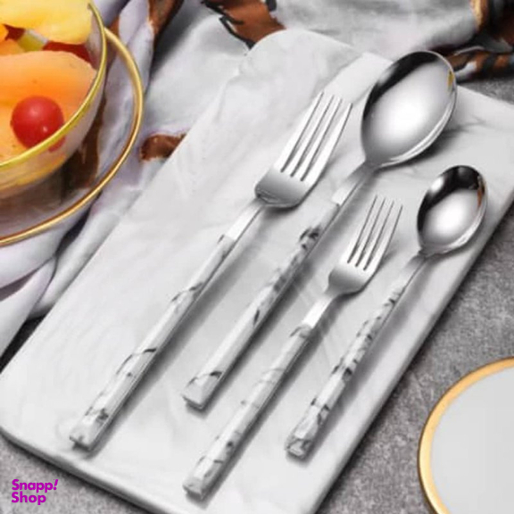 سرویس قاشق و چنگال 33 پارچه جی فی نی مدل W-Marble
