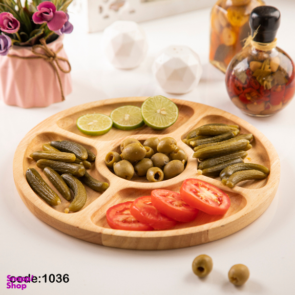 اردو خوری چوبی مدل 5 خانه گرد کد 1036