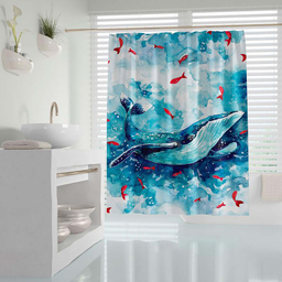 پرده حمام دلفین (Dolphin) مدل Whale سایز 180×200 سانتی متر