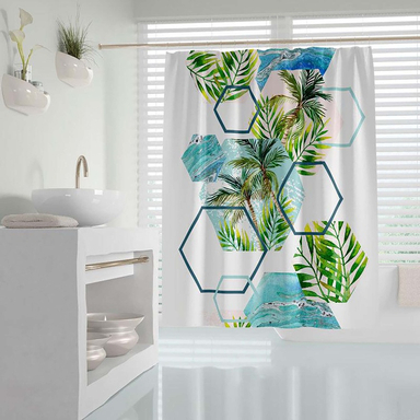 پرده حمام دلفین (Dolphin) مدل Island سایز 180×200 سانتی متر