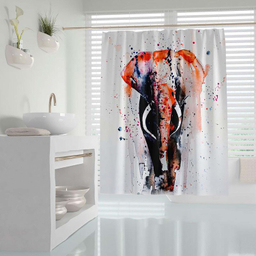 پرده حمام دلفین (Dolphin) مدل Elephant سایز 180×200 سانتی متر