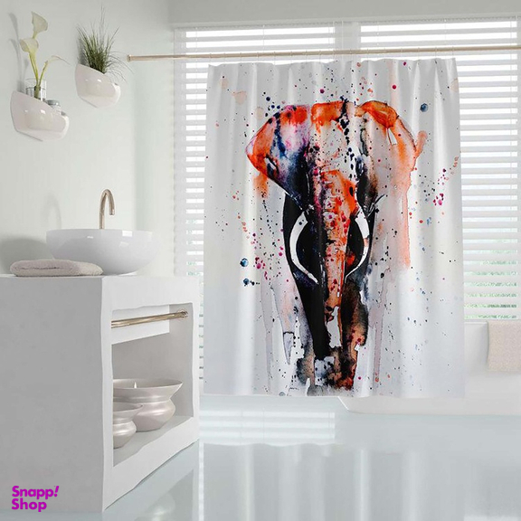 پرده حمام دلفین (Dolphin) مدل Elephant سایز 180×200 سانتی متر