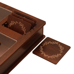 جعبه پذیرایی لوکس باکس (Luxe Box) مدل وارمر کد LB112-10 به همراه زیر لیوانی