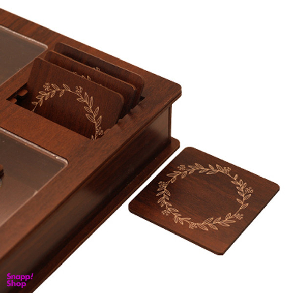 جعبه پذیرایی لوکس باکس (Luxe Box) مدل وارمر کد LB112-10 به همراه زیر لیوانی