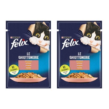 پوچ گربه فلیکس (Felix) مدل Salmin وزن 85 گرم بسته 2 عددی