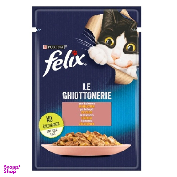پوچ گربه فلیکس (Felix) مدل Salmin وزن 85 گرم بسته 2 عددی