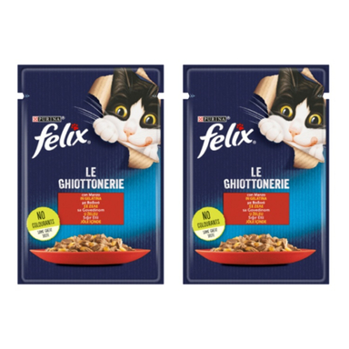 پوچ گربه فلیکس (Felix) مدل Beef وزن 85 گرم بسته 2 عددی