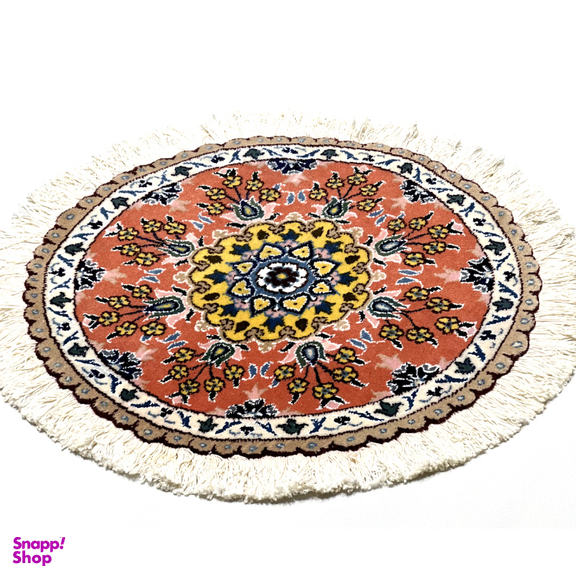 قالیچه دستباف نایین (Naein) مدل سارا زمینه آجری
