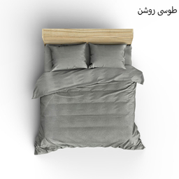 سرویس روتختی 2 نفره کوکو جم مدل تترون 6 تکه به همراه 1 عدد بالش کوکو جم مدل فابیو