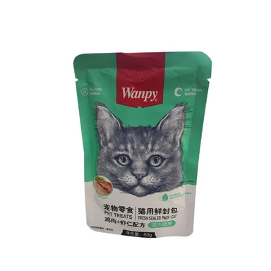 پوچ گربه ونپی مدل Chicken & Shrimp وزن 80 گرم