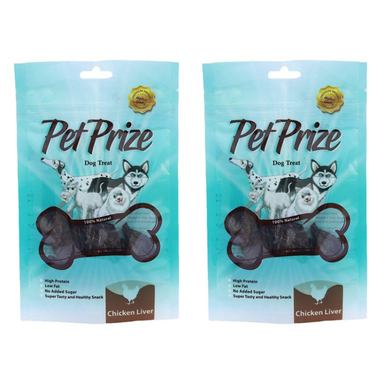 تشویقی سگ پت پرایز (Pet Prize) مدل Chicken Liver وزن 50 گرم بسته 2 عددی