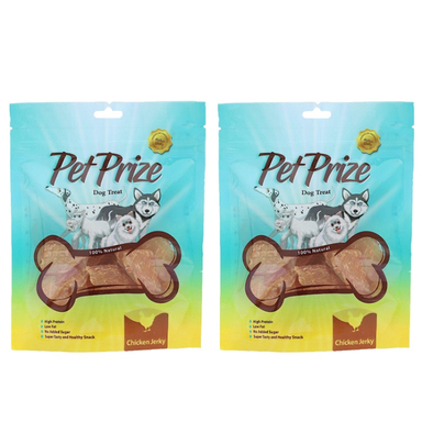 تشویقی سگ پت پرایز (Pet Prize) مدل Chicken Jerky وزن 50 گرم بسته 2 عددی