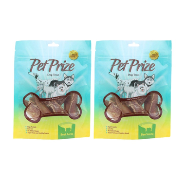 تشویقی سگ پت پرایز (Pet Prize) مدل Beef Aorta وزن 50 گرم بسته 2 عددی