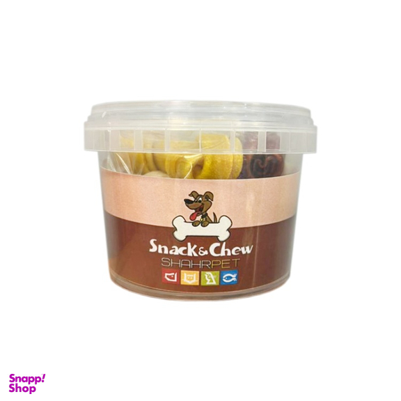 استخوان تشویقی سگ شهرپت (ShahrPet) مدل KB2-Mix وزن 100 گرم بسته 6 عددی
