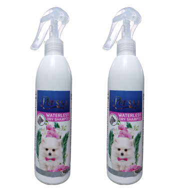 شامپو خشک سگ و گربه پرسا مدل Waterless حجم 300 میلی لیتر بسته 2 عددی