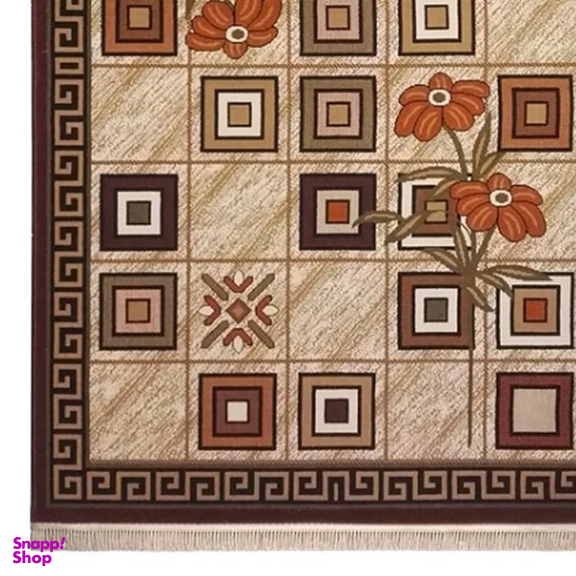گلیم ماشینی مدل چوبی