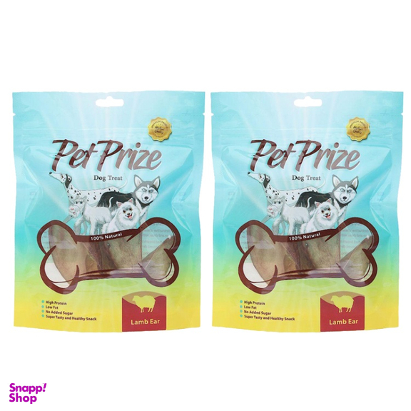 تشویقی سگ پت پرایز مدل Lamb Ear وزن 40 گرم بسته 2 عددی