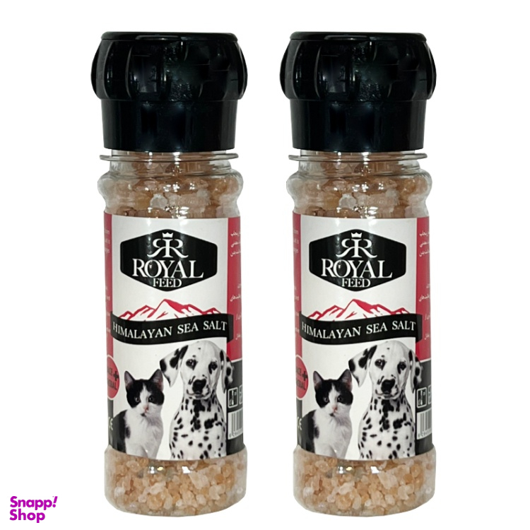 نمک دریا سگ و گربه رویال فید مدل 01 Sea Salt وزن 150 گرم بسته 2 عددی