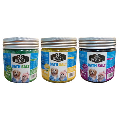 نمک حمام سگ و گربه رویال فید مدل Bath Salt وزن 300 گرم بسته 3 عددی