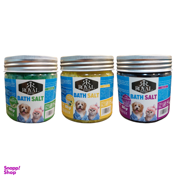 نمک حمام سگ و گربه رویال فید مدل Bath Salt وزن 300 گرم بسته 3 عددی