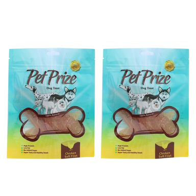 تشویقی سگ پت پرایز (Pet Prize) مدل Chicken Soft Fillet وزن 50 گرم بسته 2 عددی
