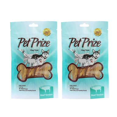 تشویقی سگ پت پرایز (Pet Prize) مدل Beef Tandon وزن 75 گرم بسته 2 عددی