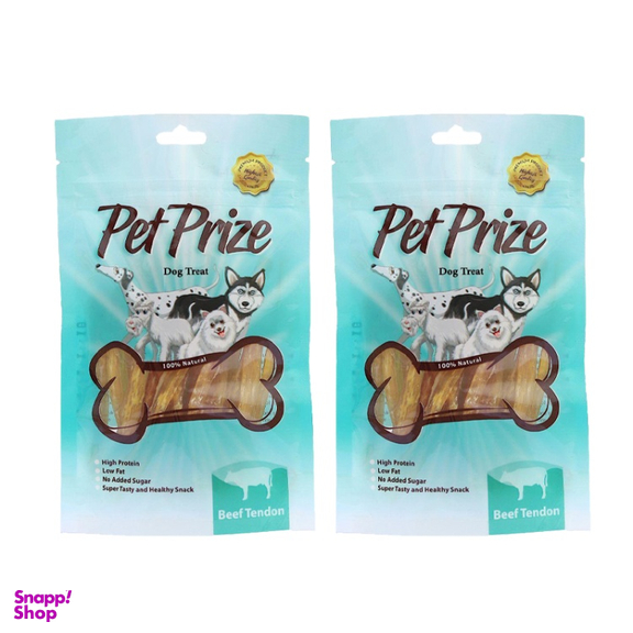 تشویقی سگ پت پرایز (Pet Prize) مدل Beef Tandon وزن 75 گرم بسته 2 عددی