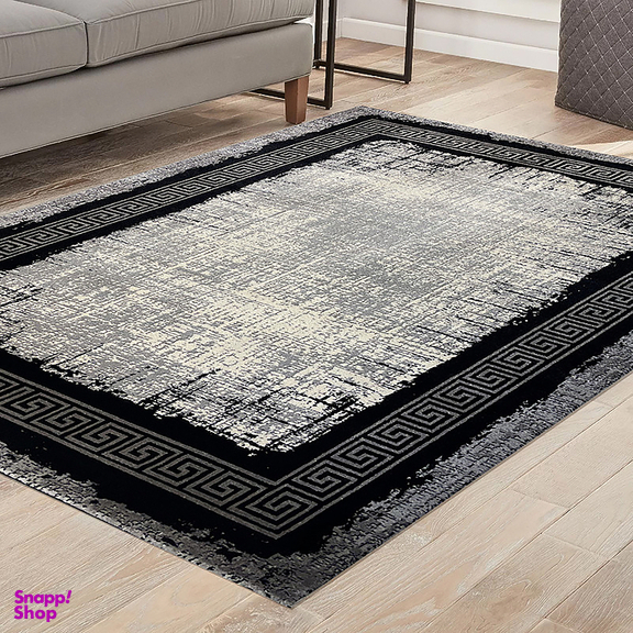 فرش ماشینی ساوین (Savin) کد 4126 رنگ زمینه مشکی