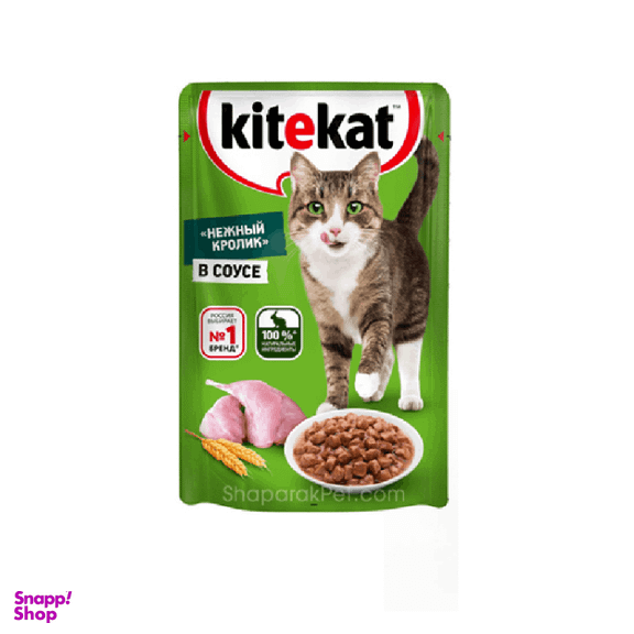 پوچ گربه کیت کت مدل خرگوش در سس وزن 85 گرم