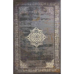 فرش ماشینی ساوین (Savin) طرح دنیس رنگ زمینه نقره‌ ای