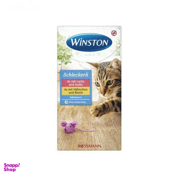بستنی گربه وینستون (Winston) مدل مرغ و ماهی وزن 120 گرم