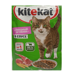 پوچ گربه کیت کت (Kitekat) مدل گوشت بره در سس وزن 85 گرم