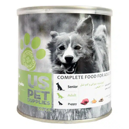 کنسرو غذای سگ یو اس پت با طعم سیرابی وزن 800 گرم