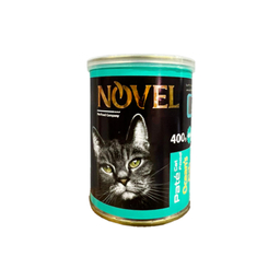 کنسرو غذای گربه نوول (Nouvelle) مدل Ocean-Fish وزن 400 گرم بسته 6 عددی