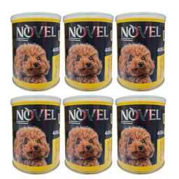 کنسرو سگ نوول (Nouvelle) مدل Chickenpate وزن 400 گرم بسته 6 عددی