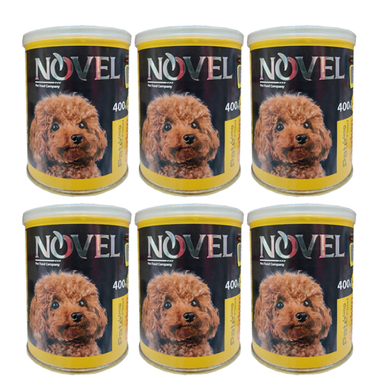 کنسرو سگ نوول (Nouvelle) مدل Chickenpate وزن 400 گرم بسته 6 عددی