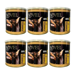 کنسرو غذای سگ نوول لوکس (Novel Luxe) مدل BeefTripe وزن 800 گرم بسته 6 عددی