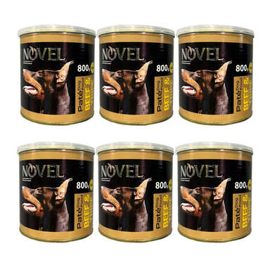 کنسرو غذای سگ نوول لوکس (Novel Luxe) مدل BeefTripe وزن 800 گرم بسته 6 عددی