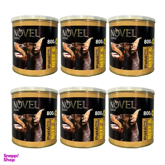 کنسرو غذای سگ نوول لوکس (Novel Luxe) مدل BeefTripe وزن 800 گرم بسته 6 عددی