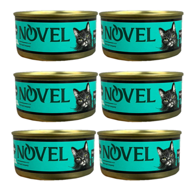 کنسرو غذای گربه نوول لوکس (Novel Luxe) مدل Mix وزن 120 گرم بسته 6 عددی رنگ سبز